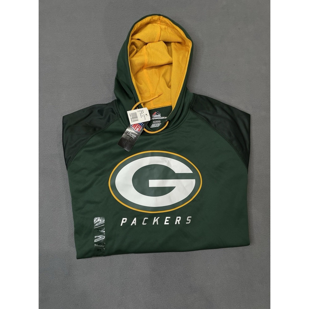 Green Bay Packers Hoodie G Logo Size XL Majestic New! Tags